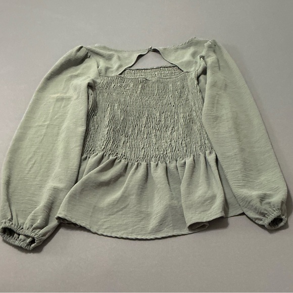 Misia Sage Green Large Smocked Blouse - Picture 2 of 3